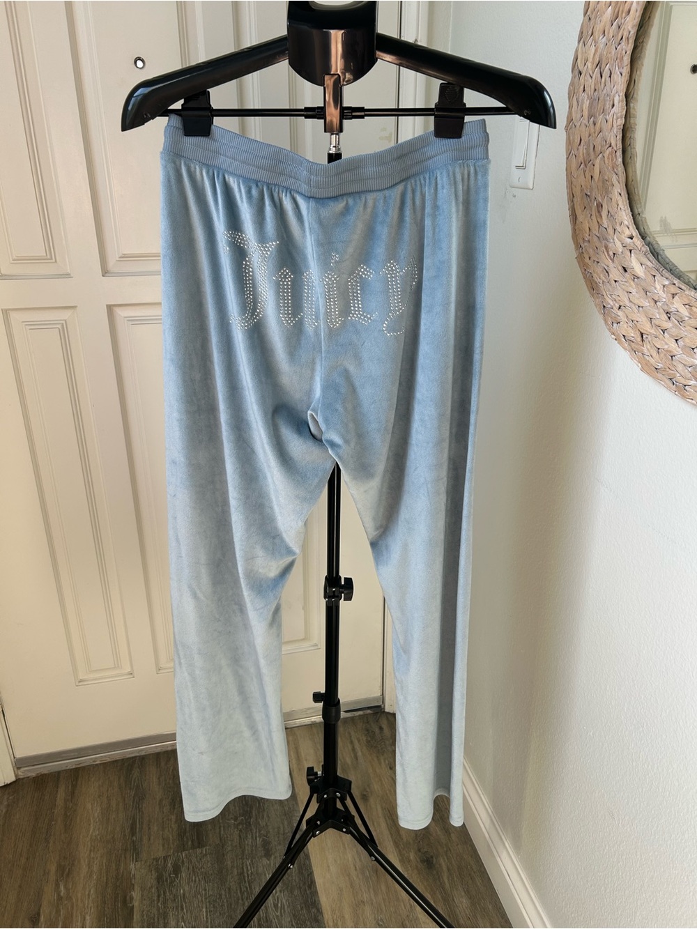 Juicy Couture Velour Pajama Set Blue Rhinestone Logo Y2K Medium